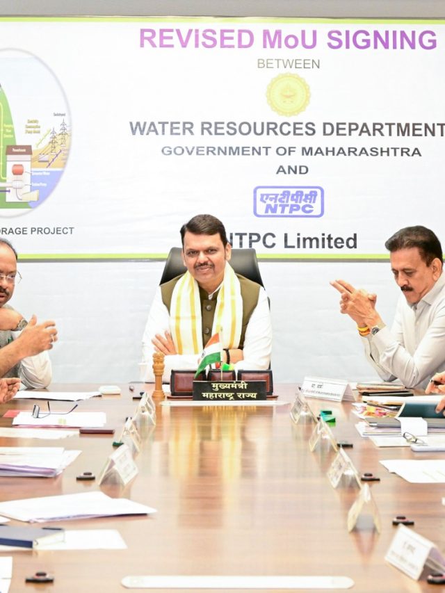 रायगड जिल्ह्यातील अंबा व कुंभे उदंचन जलविद्युत प्रकल्प क्षमतावाढीसाठी CM देवेंद्र फडणवीस यांच्या उपस्थितीत 'एनटीपीसी'शी सुधारित सामंजस्य करार