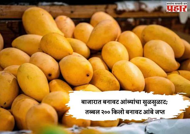 बाजारात बनावट आंब्यांचा सुळसुळाट; तब्बल २०० किलो बनावट आंबे जप्त