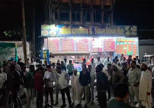 संगमनेर रोडवरील मॉर्डन चायनीज दुकानावर दगडफेक; पाण्याच्या बाटलीच्या पैशांवरून वाद