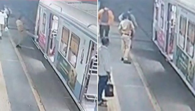 Mumbai : रेल्वे कर्मचाऱ्याला होमगार्डने मारली लाथ