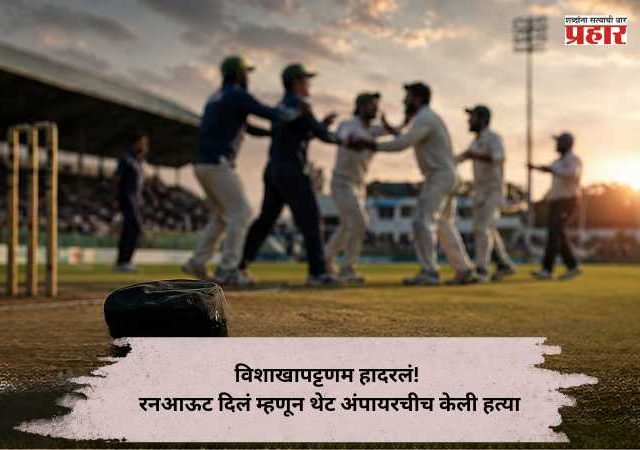 Umpire Killed Over Run-Out Argument : विशाखापट्टणम हादरलं! रनआऊट दिलं म्हणून थेट अंपायरचीच केली हत्या