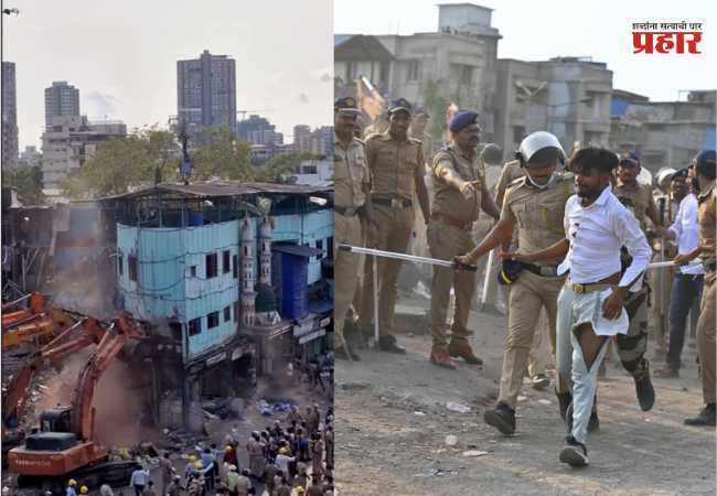 Bandra Encroachment Removal Campaign : वांद्रे स्थानकाबाहेर अतिक्रमण हटाव मोहीम; अनधिकृत मशिदीवर महापालिकेची कारवाई