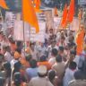 Kalyan Durgadi Protest : कल्याणच्या दुर्गाडी किल्ल्यावर तणाव; नमाजविरोधात भाजप-शिंदे गटाचं आंदोलन