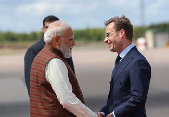Modi : पंतप्रधान मोदी यांचा ८ वर्षांनी स्वीडन दौरा