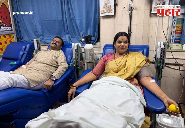 World Thalassemia Day : जागतिक थॅलेसेमिया दिनाचे औचित्य साधून, महापौर आणि सार्वजनिक आरोग्य समिती अध्यक्ष यांनी केले रक्तदान