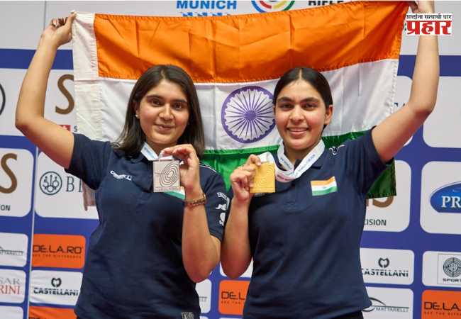 ISSF World Cup 2026 Suruchi, Isha Singh : अभिमानास्पद! एअर पिस्तूल प्रकारात सुरुचीला सुवर्ण तर ईशाला रौप्यपदक
