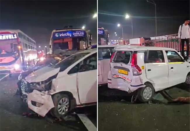 Accident : मिसिंग लिंकवर तीन तासांत दोन अपघात, मुंबई – पुणे वाहतूक विस्कळीत