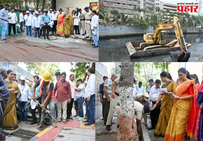 BMC News : मुंबईच्या महापौर रस्ते आणि नालेसफाईच्या पाहणी मोहिमेवर