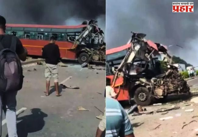 Surat Bus Accident : सुरतमध्ये महाराष्ट्राच्या दोन ‘एसटी’ बसचा अपघात
