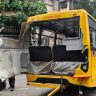 Bhayandar Accident : भाईंदरमध्ये शाळेच्या बसला डंपरची धडक