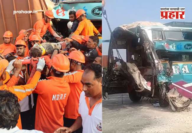 Gujarat Tragedy : वडोदरा-हालोल महामार्गावर उभ्या ट्रकला लक्झरी बसची जोरदार धडक; ६ जणांचा जागीच मृत्यू, तर २६ प्रवासी जखमी