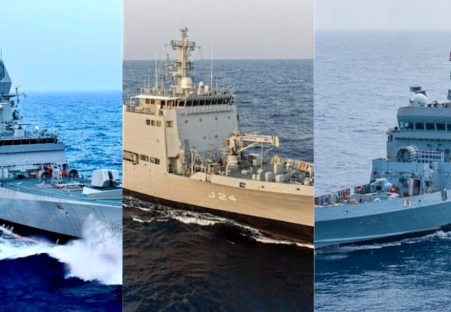 Indian Navy : भारताच्या नौदल ताफ्यात तीन स्वदेशी युद्धनौकांचा समावेश वाढती क्षमता, आत्मनिर्भरता, आधुनिकीकरणाचे प्रतीक