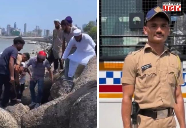 Mumbai Police Video : मुंबई पोलिसांची कौतुकास्पद कामगिरी, आत्महत्या करण्यास गेलेल्या महिलेचे वाचवले प्राण, व्हिडिओ व्हायरल