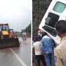 Anjanari Ghat Accident : आंजणारी घाटात ट्रेलरचा भीषण अपघात; लोखंडी पत्र्यात अडकलेल्या चालकाची थरारक सुटका