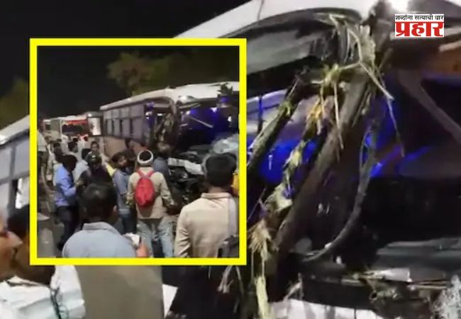 Flyover accident : छावणी उड्डाणपुलावर बसचा भीषण अपघात ;  ३५ प्रवासी जखमी