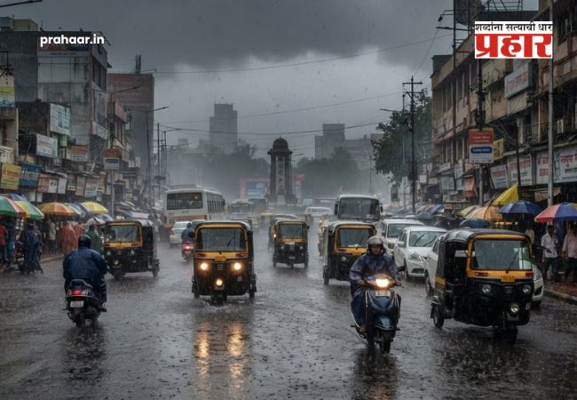 Nagpur Rain Alert Update : नागपुरात मुसळधार पावसाची जोरदार हजेरी : सखल भागात साचले पाणी, सोमलवार शाळेचे मैदान जलमय; हवामान विभागाचा ‘यलो अलर्ट’