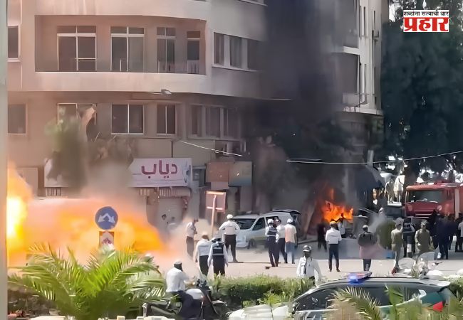 France Bomb Blast : फ्रान्सचे राष्ट्राध्यक्ष मॅक्रॉन यांच्या सीरिया दौऱ्यादरम्यान दमास्कसमध्ये स्फोट; सुरक्षेची चिंता वाढली