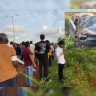 Mumbai Goa Highway Accident : मुंबई गोवा महामार्गावर अपघात, दोघींनी उडवल्यानंतर वाहन २५ फूट खोल खड्ड्यात