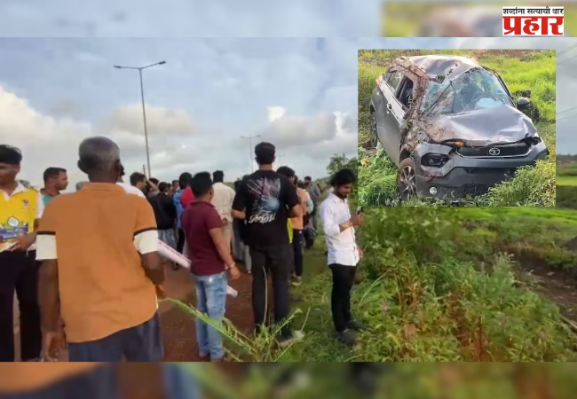 Accident on Mumbai-Goa Highway, Vehicle plunges into 25-foot-deep ditch after hitting two girls