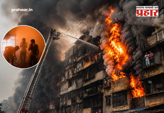 Ullhasnagar Fire : धुराचे लोट अन् नागरिकांचा आक्रोश : उल्हासनगरमध्ये इमारतीला भीषण आग, १० हून अधिक वाहने भस्मसात
