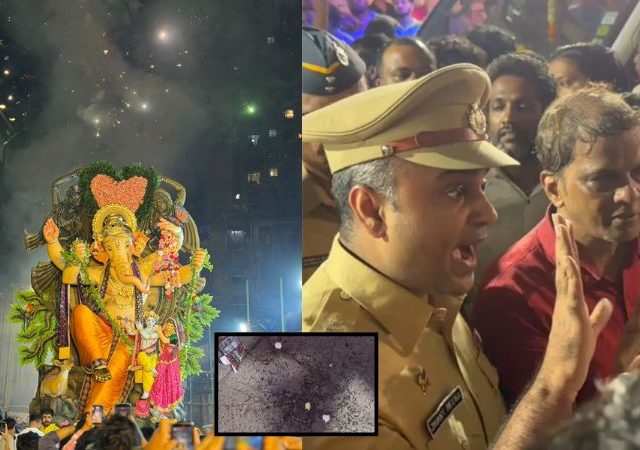 Mazgaon Ganpati : मुंबईत गणपती आगमन मिरवणुकीत अंडी फेकल्याचा आरोप; माझगावमध्ये तणाव, पोलिसांकडून तपास सुरू