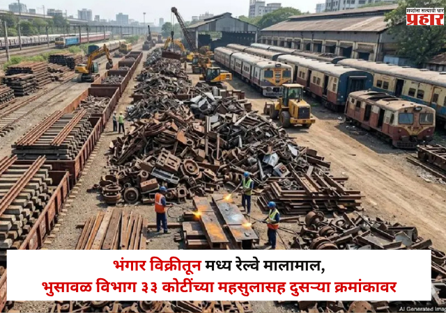 Jalgaon : भंगार विक्रीतून मध्य रेल्वे मालामाल, भुसावळ विभाग ३३ कोटींच्या महसुलासह दुसऱ्या क्रमांकावर