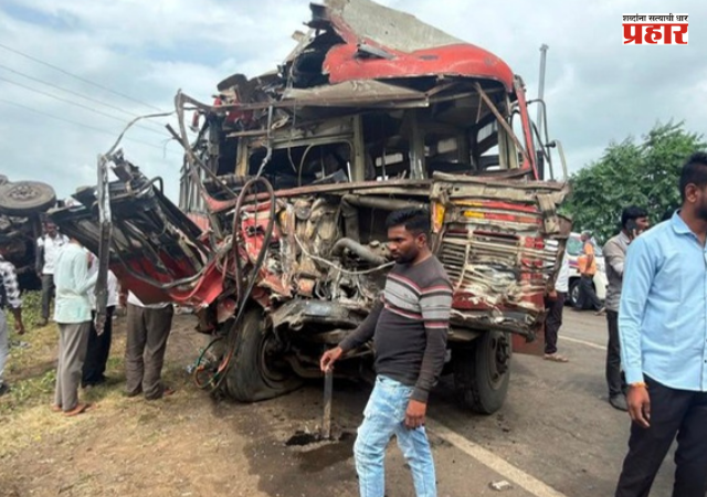 Nashik : मालेगावमध्ये भीषण अपघात, बस-ट्रकच्या धडकेत दोघांचा मृत्यू