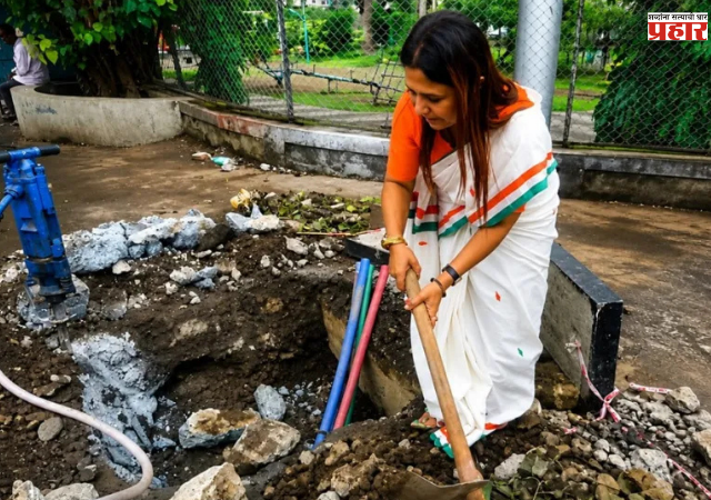 Nashik : चार महिन्यांपूर्वीचा काँक्रिटीकरण झालेला रस्ता पुन्हा फोडला, नाशिक महापालिकेच्या नियोजनावर प्रश्नचिन्ह