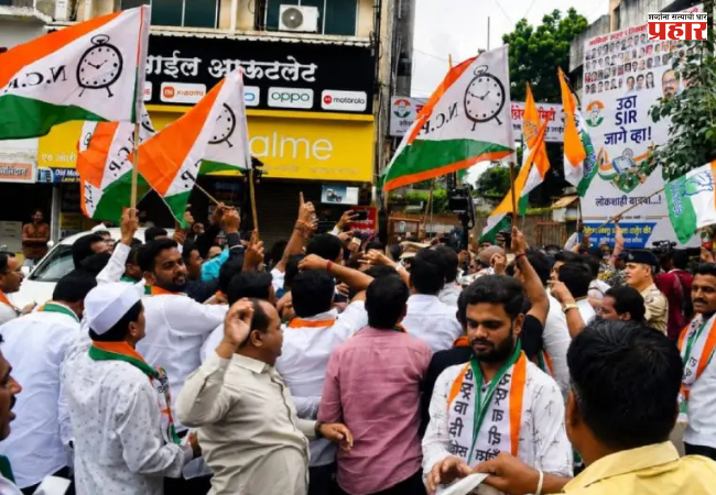 Nashik News : नाशिकमध्ये राष्ट्रवादीकडून काँग्रेस विरोधात आंदोलन , ‘गुंगी गुडिया’वरून राजकारण तापलं