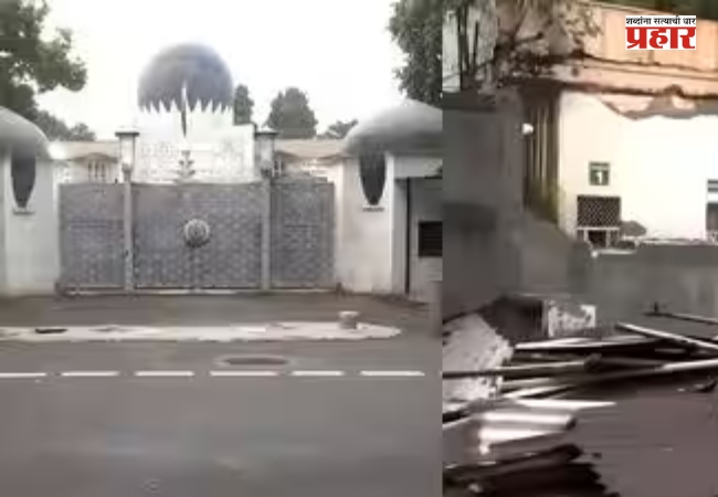 Pakistan High Commission in Delhi : दिल्लीतील पाकिस्तान उच्चायोगाबाहेरील अनधिकृत बांधकामांवर कारवाई; बॅरिकेड्स आणि ट्रॅफिक बोलार्ड्स हटवले