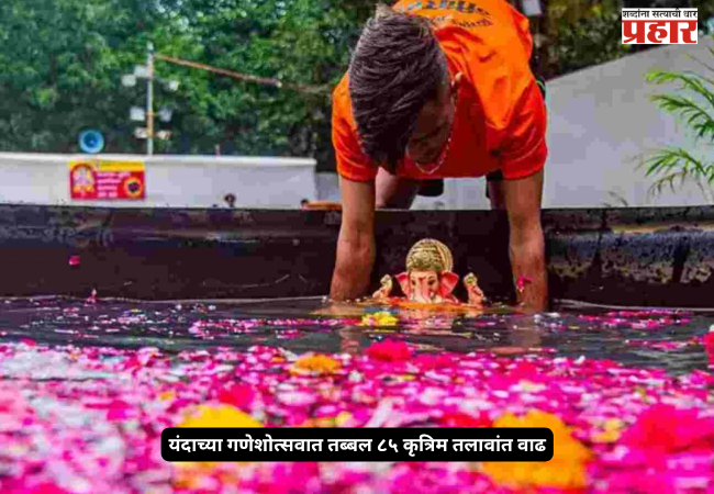 The number of artificial ponds for this year's Ganeshotsav has increased