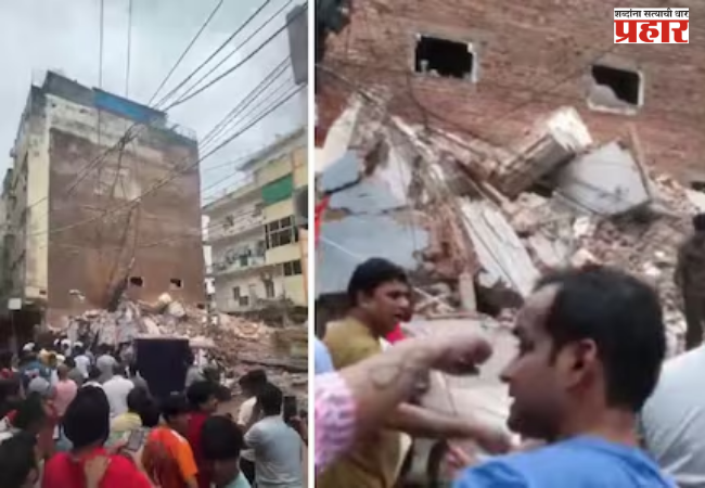 Three-storey building collapses in Delhi's Satya Niketan