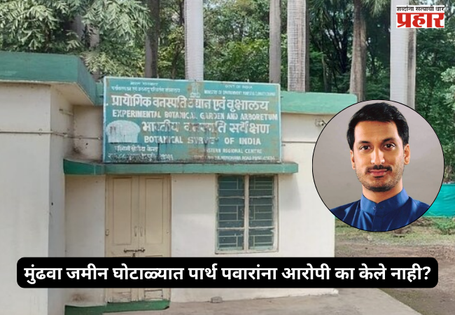 Why was Parth Pawar not named an accused in the Mundhwa land scam?