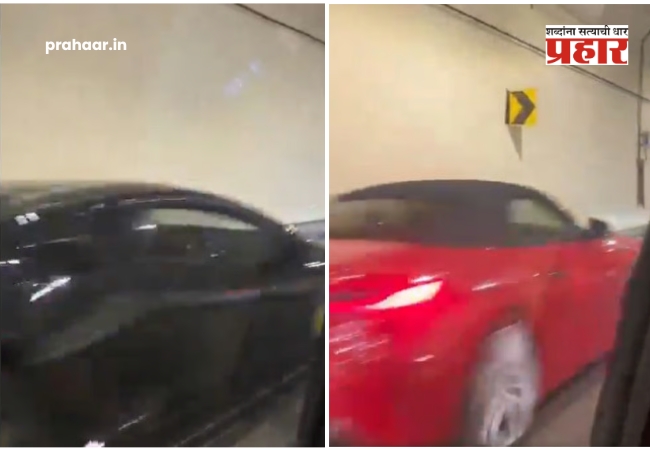 Mumbai coastal road car racing : मुंबईच्या कोस्टल रोडवर गाड्यांची सुसाट रेसिंग! मरीन ड्राईव्हवर ६ ते ७ कार चालकांवर गुन्हा दाखल; पोलिसांकडून तपास सुरू
