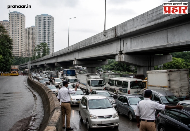 Kasarvadavali Flyover: ऐन गणेशोत्सवात ठाणेकरांची वाहतूक कोंडी वाढली, कासारवडवली ओव्हर ब्रिज बंद