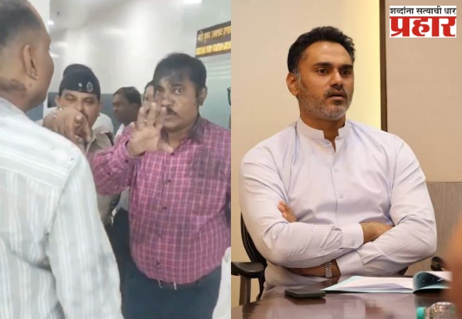mpsc paperleak sambhaji brigade members barged into the mpsc secretary office and smeared him with black substance minister yogesh kadam warns