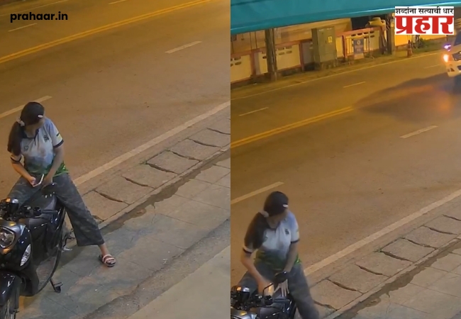 Woman narrowly escapes death after a pickup truck lost control and crashed toward her in Thailand video viral
