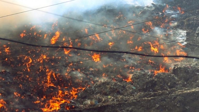 Ahilyanagar Green Waste Dumping Yard Fire