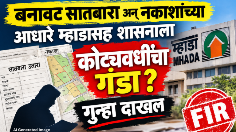 Nashik :  बनावट सातबारा अन् नकाशांच्या आधारे म्हाडासह शासनाला कोट्यवधींचा गंडा ? गुन्हा दाखल