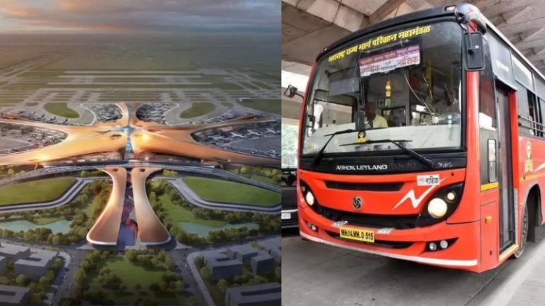 dadar navi mumbai international airport msrtc bus service starts at 7th october borivali swargate route