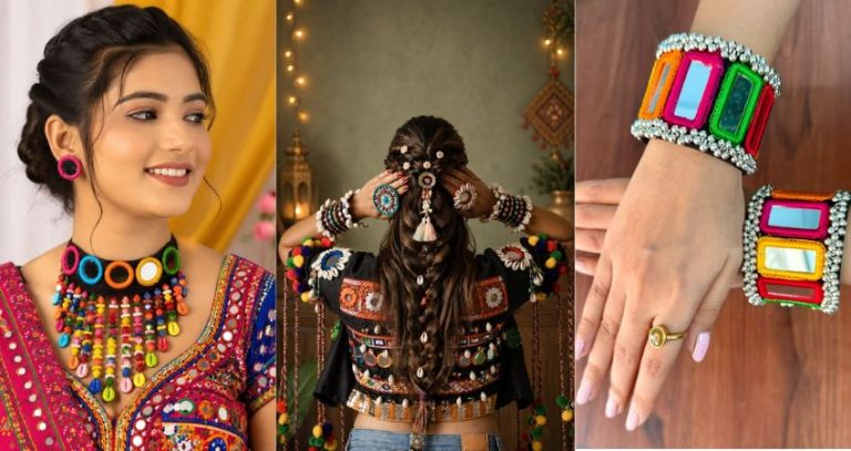 Navratri Hairstyle Trend :  नवरात्रीत तुमच्या हेअरस्टाईलला द्या हटके टच; मिरर-वर्क परांदी, चेन-बो आणि स्क्रंचीजचा नवा ट्रेंड
