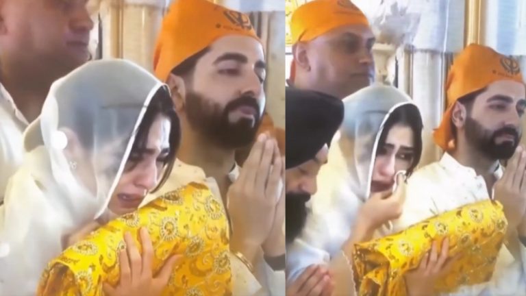 सुवर्णमंदिरात सारा अली खान भावुक; आयुष्मान खुरानासमोरच अश्रू अनावर, VIDEO व्हायरल!
