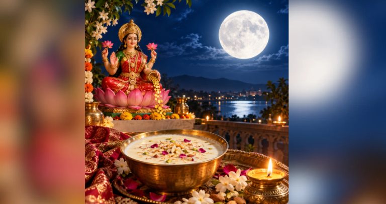 Sharad Purnima 2026 : शरद पौर्णिमा 2026 आज; जाणून घ्या लक्ष्मी पूजेचा मुहूर्त, चंद्रोदयाची वेळ आणि खीर चंद्रप्रकाशात ठेवण्यामागील मान्यता