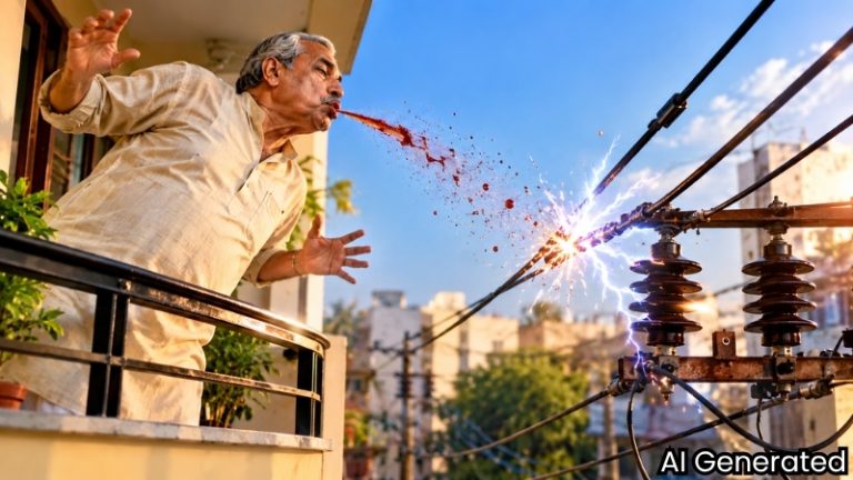 गुटखा थुंकताना 11 हजार व्होल्टच्या तारेला स्पर्श? तिसऱ्या मजल्यावरून थुंकलेल्या थुंकीमुळे 65 वर्षीय व्यक्तीचा मृत्यू