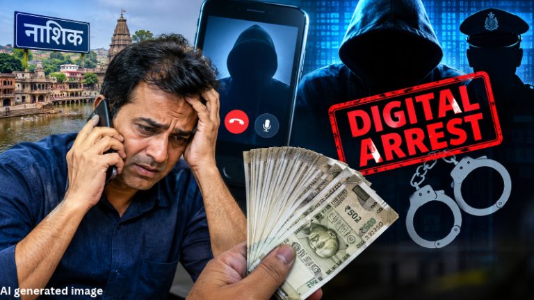 Nashik Crime : नाशिकमध्ये ‘डिजिटल अरेस्ट’चा धक्कादायक प्रकार ! दहशतवादी प्रकरणात अडकवण्याची धमकी देत 71 लाखांची फसवणूक